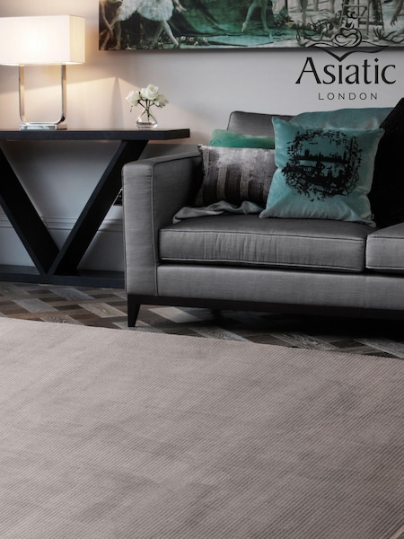 Asiatic Rugs Silver Kuza Stripe Rug (158350) | £122 - £348