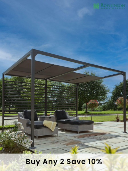 Rowlinson Grey Garden Florence Pergola 3x4m (159275) | £795