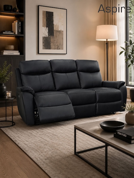 Aspire Furniture Kingsmere 3 Seater Power Recliner Sofa