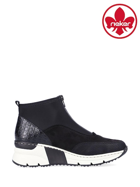 Rieker Ladies Short Zipper Boots (15Z358) | £62