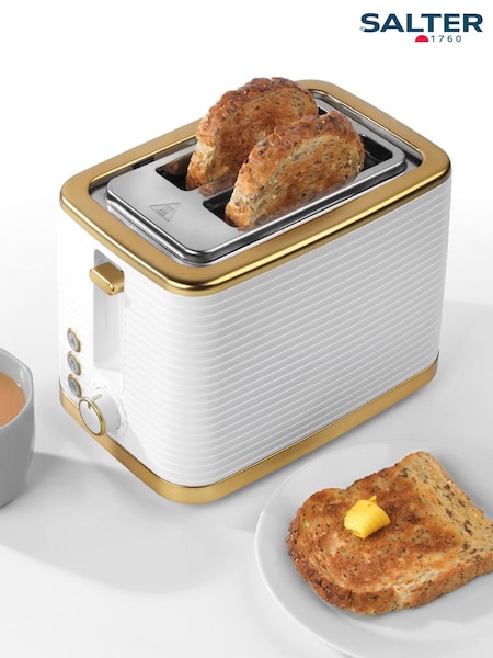 Salter White Palermo Texture 2 Slice Toaster (160411) | £36