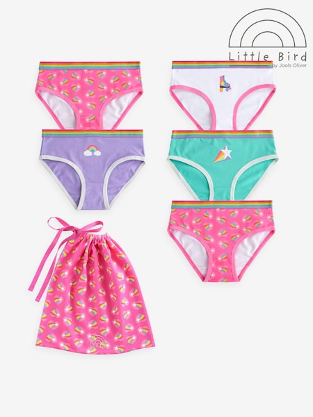 Little Bird by Jools Oliver Pink Girls Briefs 5 Pack (160757) | £18 - £20