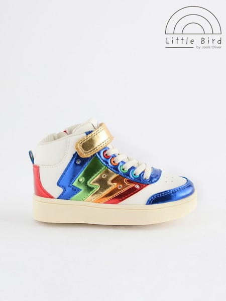 Little Bird by Jools Oliver Multi Metallic Rainbow Hi-Top Trainers (161103) | £34 - £38