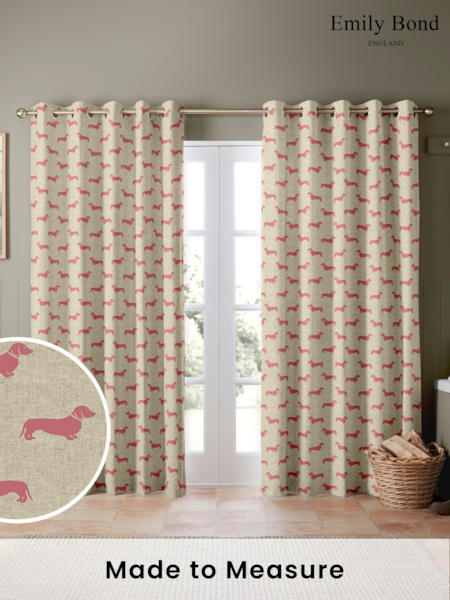 Emily Bond Pink Peggy Made to Measure 100% Cotton Curtains (162322) | £91