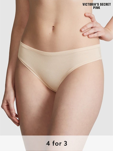 Victoria's Secret PINK Marzipan Nude Cheeky Cotton Knickers (162345) | £9