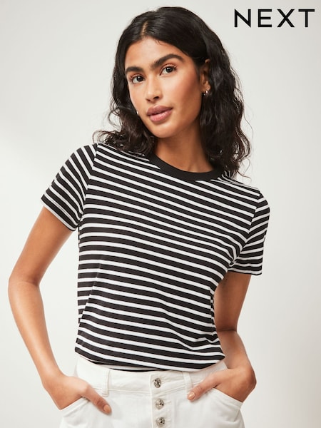 Monochrome Essential Pure Cotton Short Sleeve Crew Neck T-Shirt (162809) | £7.50