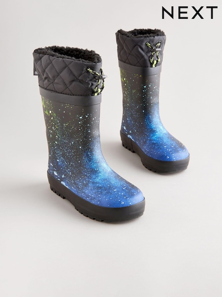 Blue Galaxy Print Cuff Wellies (162879) | £17 - £20