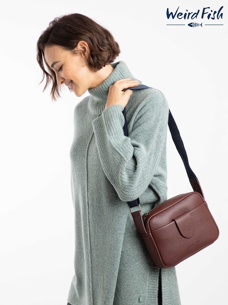 Brown - Weird Fish Dion Cross-body Bag