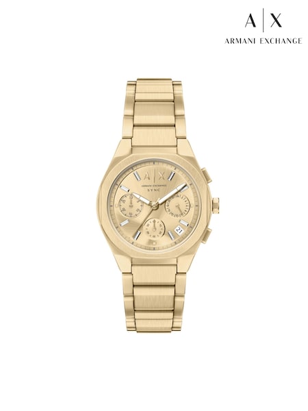 Gold Tone - Armani Exchange Sync Chronograph Stainless Steel Watch