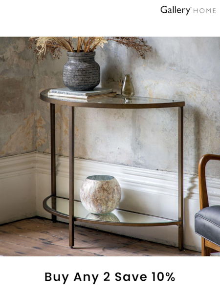 Gallery Home Bronze Minster Console Table (164402) | £273