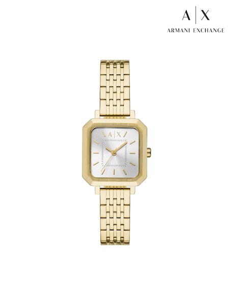 Gold Tone - Armani Exchange Three-hand Stainless Steel Watch