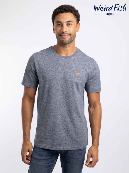 Light Grey - Regular Weird Fish Fished Branded Cotton T-shirt
