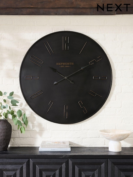 Black/Bronze Stamford Metal Clock (165450) | £90