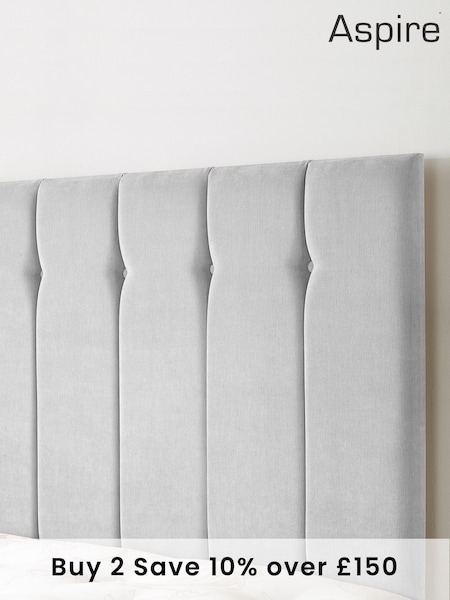Aspire Furniture Silver Grey Amberley Headboard (165645) | £100 - £140