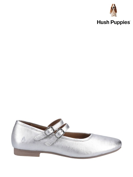 Silver - Hush Puppies Nancy Mary Jane Ballet Shoes