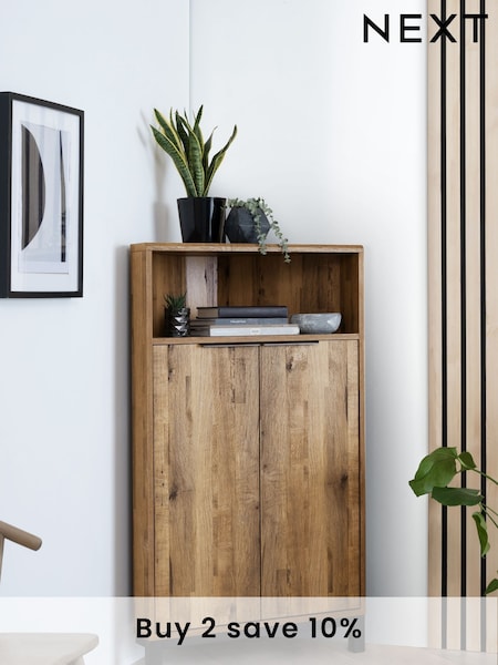Dark Bronx Oak Effect Corner Cabinet (166577) | £325
