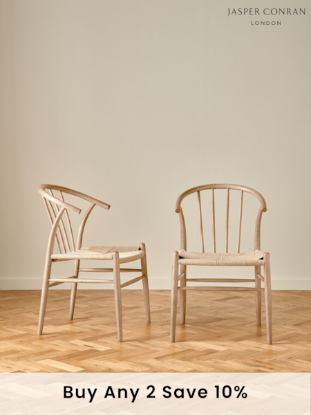 Jasper Conran London Set of 2 Oak Bray Dining Chairs (167247) | £399