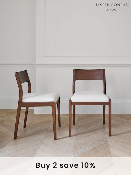 Jasper Conran London Set of 2 Natural Belgrave Dining Chairs (167325) | £550