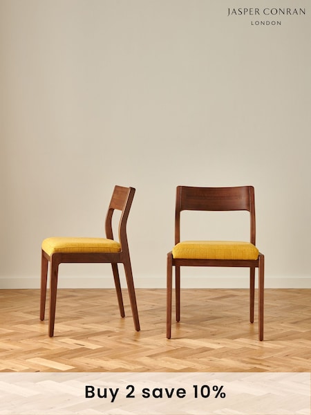Jasper Conran London Set of 2 Ochre Yellow Belgrave Dining Chairs (167327) | £550