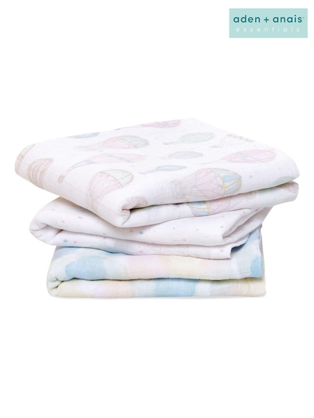 aden + anais Pink Cotton Muslin Squares 3 Pack (167331) | £23