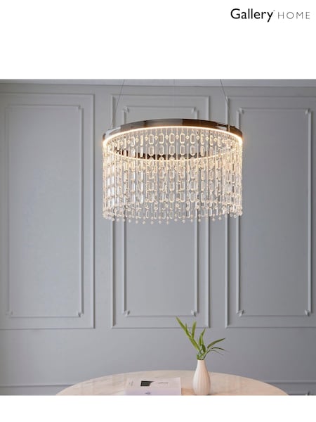 Gallery Home Chrome Arentia 1 Bulb Pendant Ceiling Light (167583) | £266