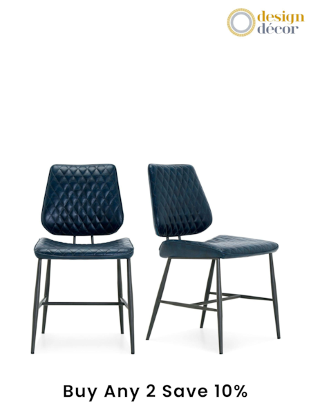 Design Décor Blue Set of 2 Carson Dining Chairs (170628) | £285