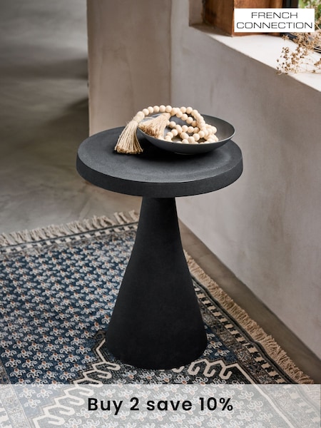 French Connection Black Metal Kaala Side Table (171015) | £160
