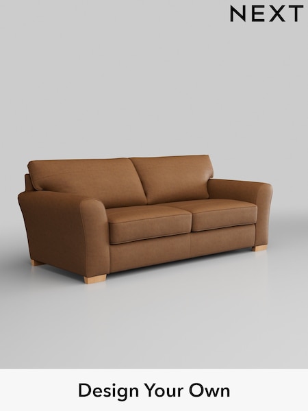 Antiqued Leather/Light Tan Brown Michigan Leather (171479) | £1,825