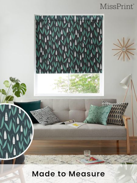 MissPrint Night Flower Snow Drops Made to Measure Roller Blinds (172836) | £58