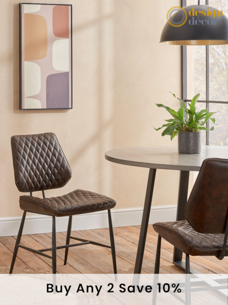 Design Décor Dark Brown Set of 2 Carson Dining Chairs (173169) | £285
