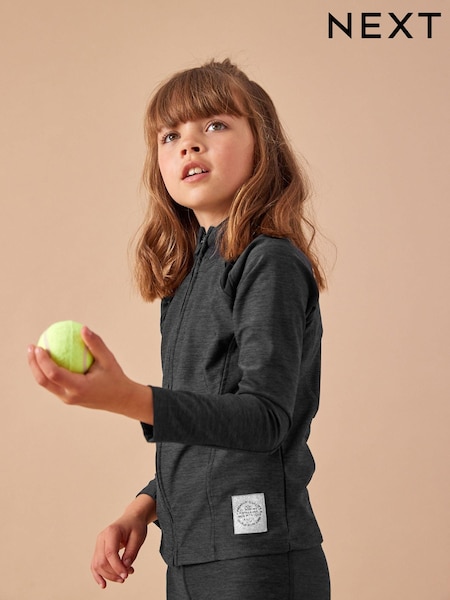 Black Marl Sports Zip Through Jacket (3-16yrs) (174402) | £19 - £24