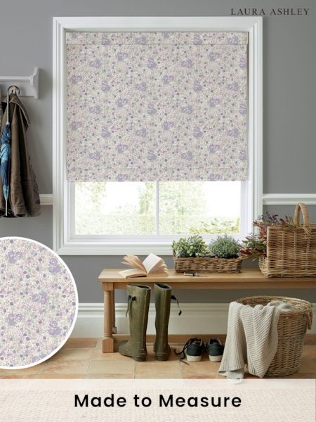 Laura Ashley Lavender Rowena Made to Measure 100% Cotton Roman Blinds (174800) | £84