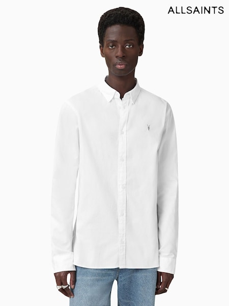 White - Regular Allsaints Hawthorne Long Sleeve Shirt