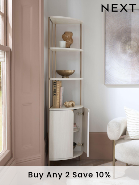 Light Evie Oak Effect Corner Shelf (175550) | £299