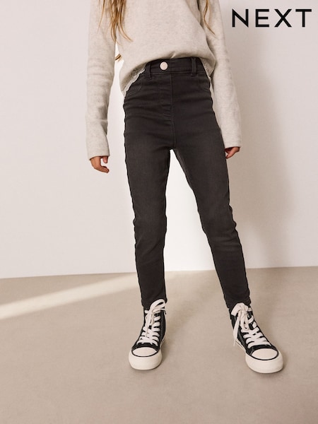 Charcoal Grey Regular Length Stretch Jeggings (3-16yrs) (175657) | £11 - £16