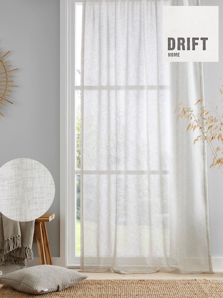 Drift Home Natural Kayla Slot Top Voile Panel (176142) | £16 - £19