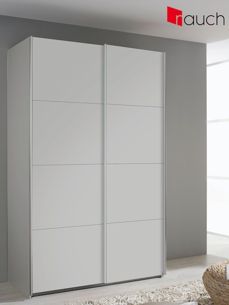 Rauch Grey Cameron 1.3m Sliding Wood Semi Fitted Wardrobe (176166) | £540