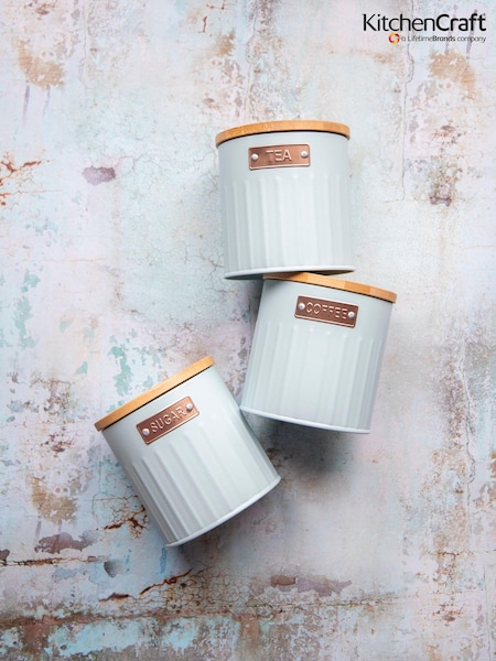 Kitchencraft Light Blue 3 Pieces Storage Canisters (177325) | £35