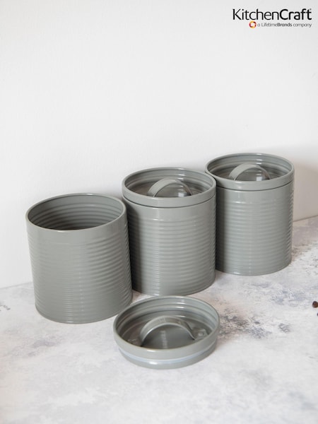Kitchencraft Grey 3 Pieces Storage Canisters (177396) | £30