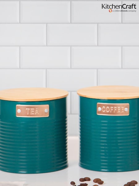 Kitchencraft Teal 3 Pieces Storage Canisters (177404) | £33