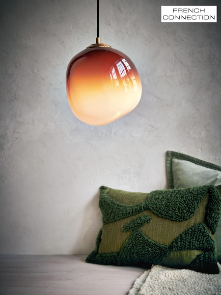 French Connection Brass/Brown Pendant Jamavar Pendant Ceiling Light (177865) | £80