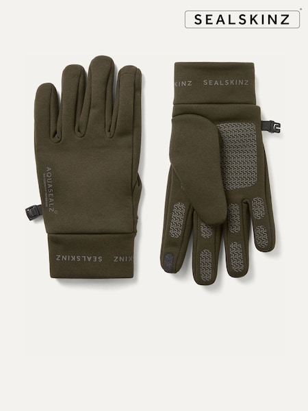 Green - Regular Sealskinz Acle Waterproof Soft Shell Gloves