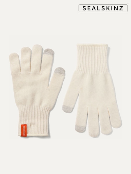 Cream - Regular Sealskinz Hanworth Solo Merino Gloves