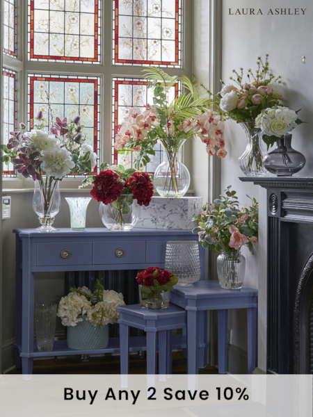 Laura Ashley Dusky Seaspray Henshaw 3 Drawer Console Table (178389) | £635