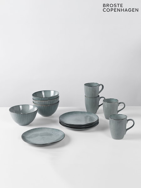 Broste Copenhagen 12 Piece Blue Nordic Breakfast Set (178832) | £149