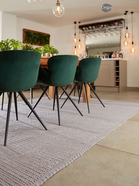Origin Rug Collection. Warm Grey Cable Rug (179216) | £270 - £790