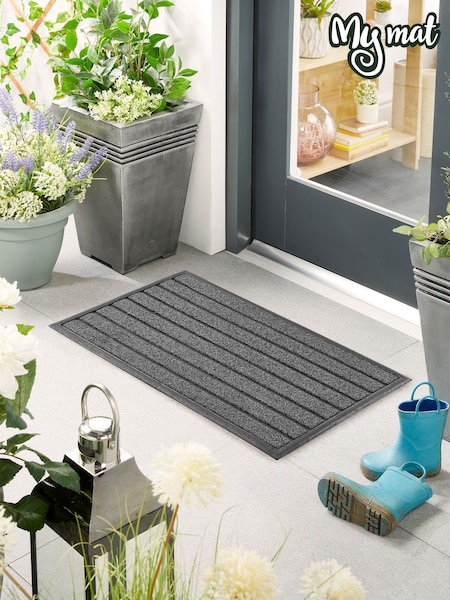 My Mat Black Ridged Scraper Doormat (179375) | £16