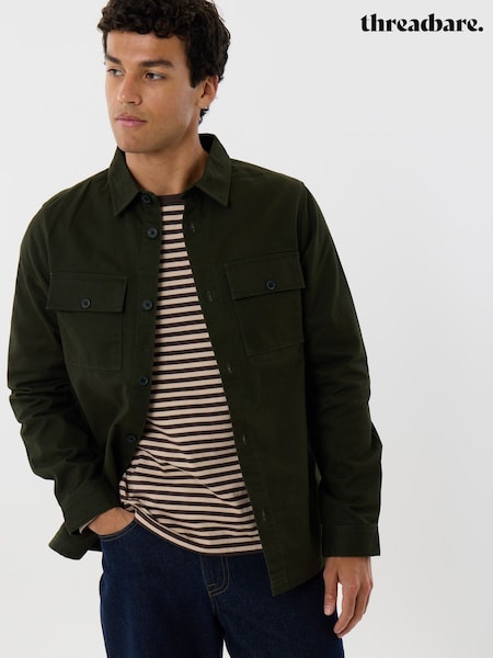 Forest Green - Regular Threadbare Lightweight Shacket