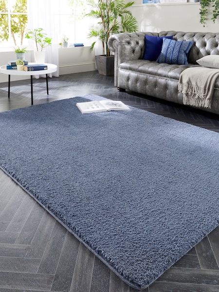 My Lux Smoke Blue Washable Rug (179973) | £58 - £349