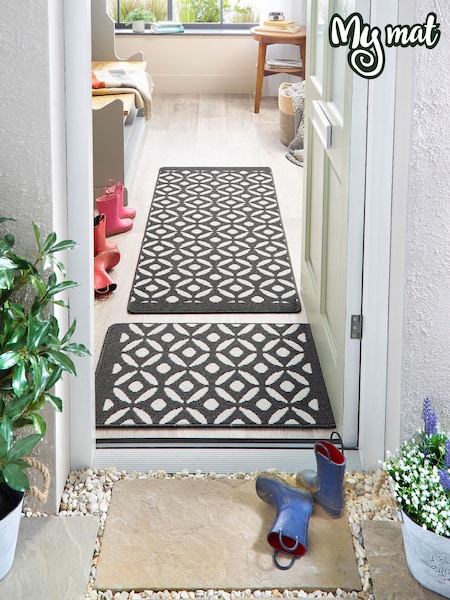 My Mat Charcoal Crescent Small Runner (180518) | £39